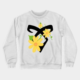 Rune with yellow flowers Crewneck Sweatshirt